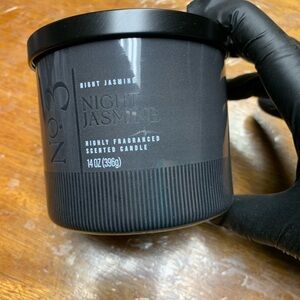 Night Jasmine Highly Fragranced Scented Candle - Black